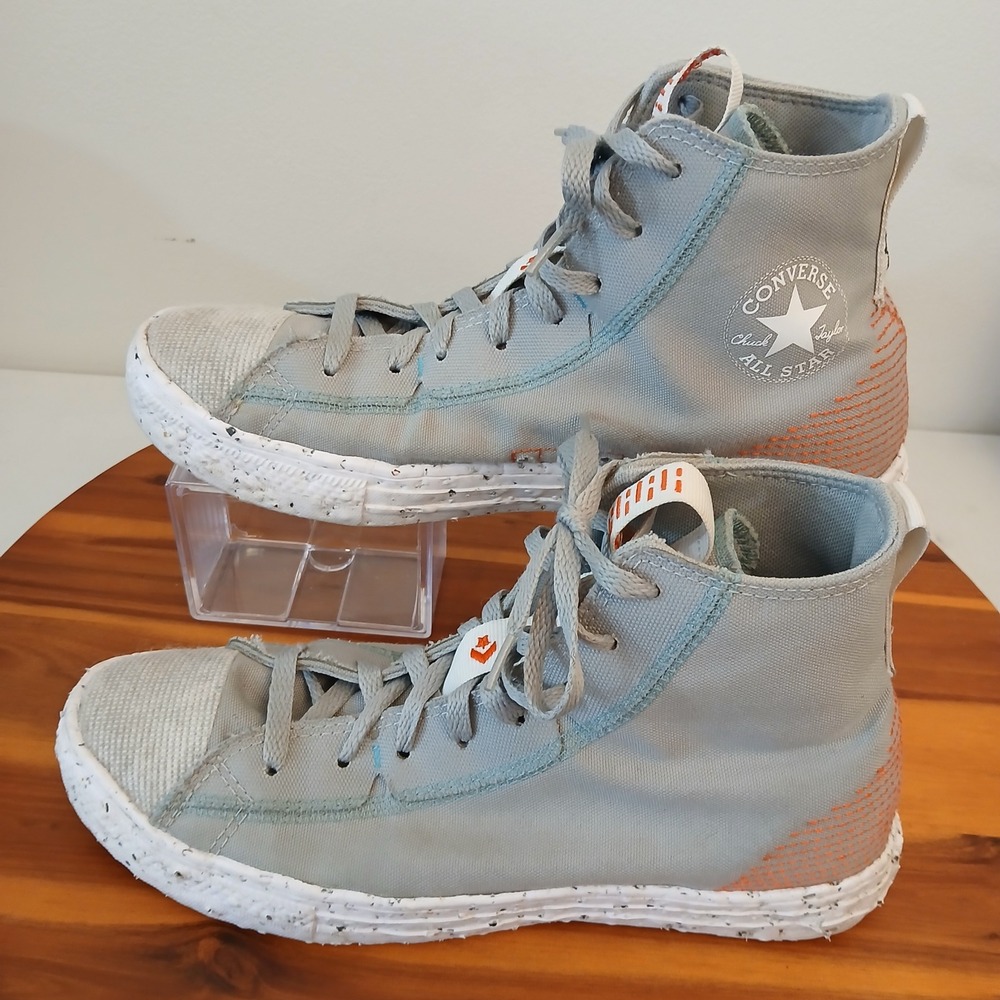 Converse Chuck Taylor All Star Crater High Top Mens 8 Grey Orange 170827C